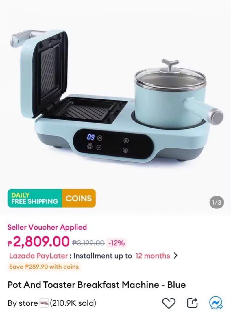 Breakfast machine (Category: Breadmakers) located in Quezon City. Submitted by _espirituangela (Listing ID 1408773528, Image 2). Description: .
