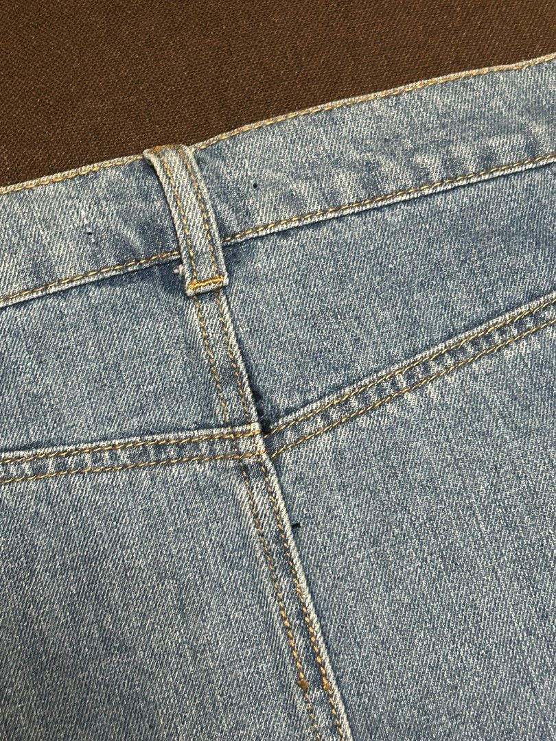 Forever 21 Denim Lace-Up Skirt (Category: Skirts) located in Mandaluyong City. Submitted by berrycherryy (Listing ID 1408751608, Image 3). Description: Forever 21 Denim Skirt P220 - Size: Large - Lace-up front detail - Light blue wash MOP: GCash/GoTyme/BPI MOD: Lalamove/J&T/LBC Location: Mandaluyong City.