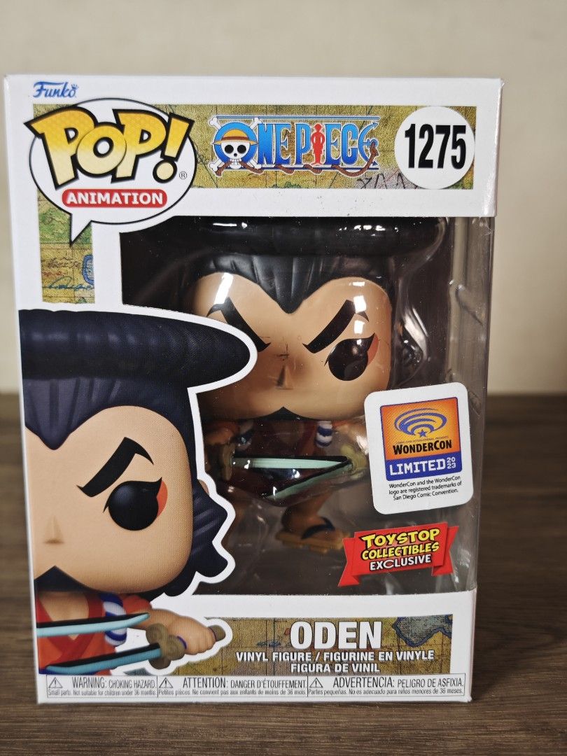 Funko Pop! Animation One Piece - Oden #1275 (Category: Designer & Blind Box Toys) located in Manila. Submitted by dajhernandez (Listing ID 1408806178, Image 1). Description: ✅ Free used Boss protector ✅ Toystop Collectible Exclusive (Wondercon) with silica gel inside ✅ Comes in its original box. ✅ NOOB ✅ MOP: Maya,Gcash or BDO RFS: Doubles.