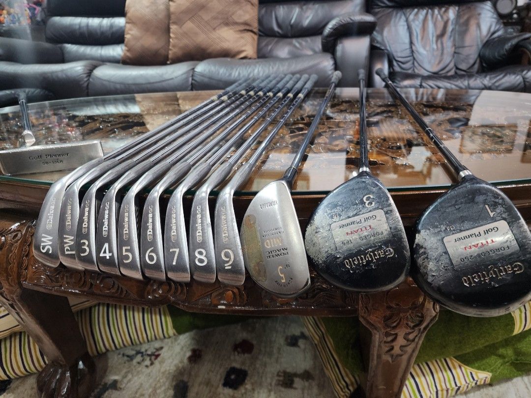 Golf Lefty Set (Category: Golf) located in Paranaque City. Submitted by manilagolfmarket (Listing ID 1408733203, Image 1). Description: For Sale Lefty Golf Set. * Daiwa steel shaft irons. *Golf planner wood and driver bag included for only 8.8k pick up Bf Paranaque free shipping within MM..