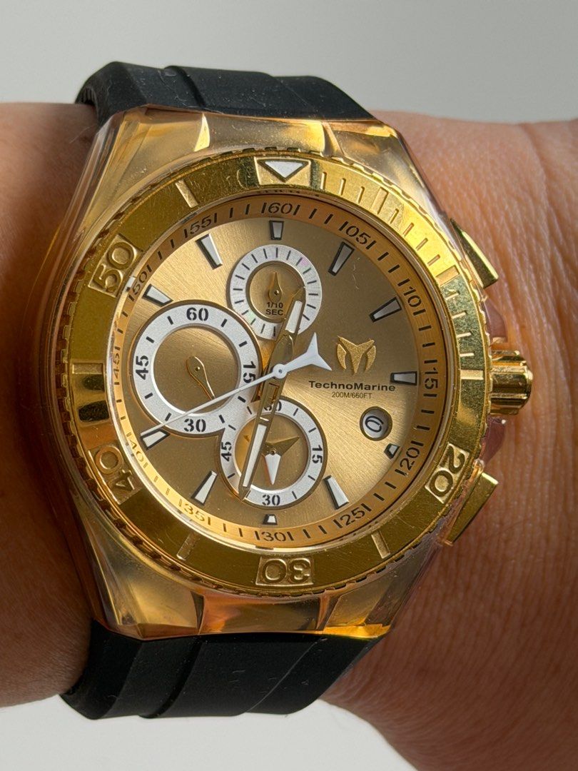 GOOD AS NEW TECHNOMARINE CRUISE CHRONOGRAPH WATCH (Category: Luxury Watches) located in Taytay. Submitted by yourhighnessbea (Listing ID 1408741313, Image 2). Description: GOOD AS NEW TECHNOMERINE CRUISE CHRONOGRAPH WATCH MODEL: TM-115046 Bought from My Diamond Shangrila (available store receipt) 📌FOR REFERENCE📌 https://www.technomarine.com/watches/TM-115046.