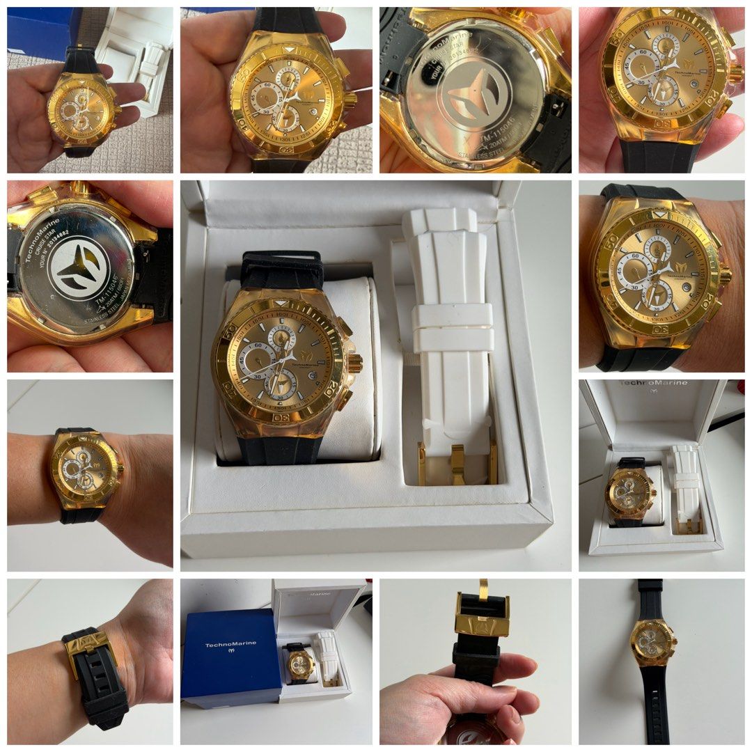 GOOD AS NEW TECHNOMARINE CRUISE CHRONOGRAPH WATCH (Category: Luxury Watches) located in Taytay. Submitted by yourhighnessbea (Listing ID 1408741313, Image 1). Description: GOOD AS NEW TECHNOMERINE CRUISE CHRONOGRAPH WATCH MODEL: TM-115046 Bought from My Diamond Shangrila (available store receipt) 📌FOR REFERENCE📌 https://www.technomarine.com/watches/TM-115046.