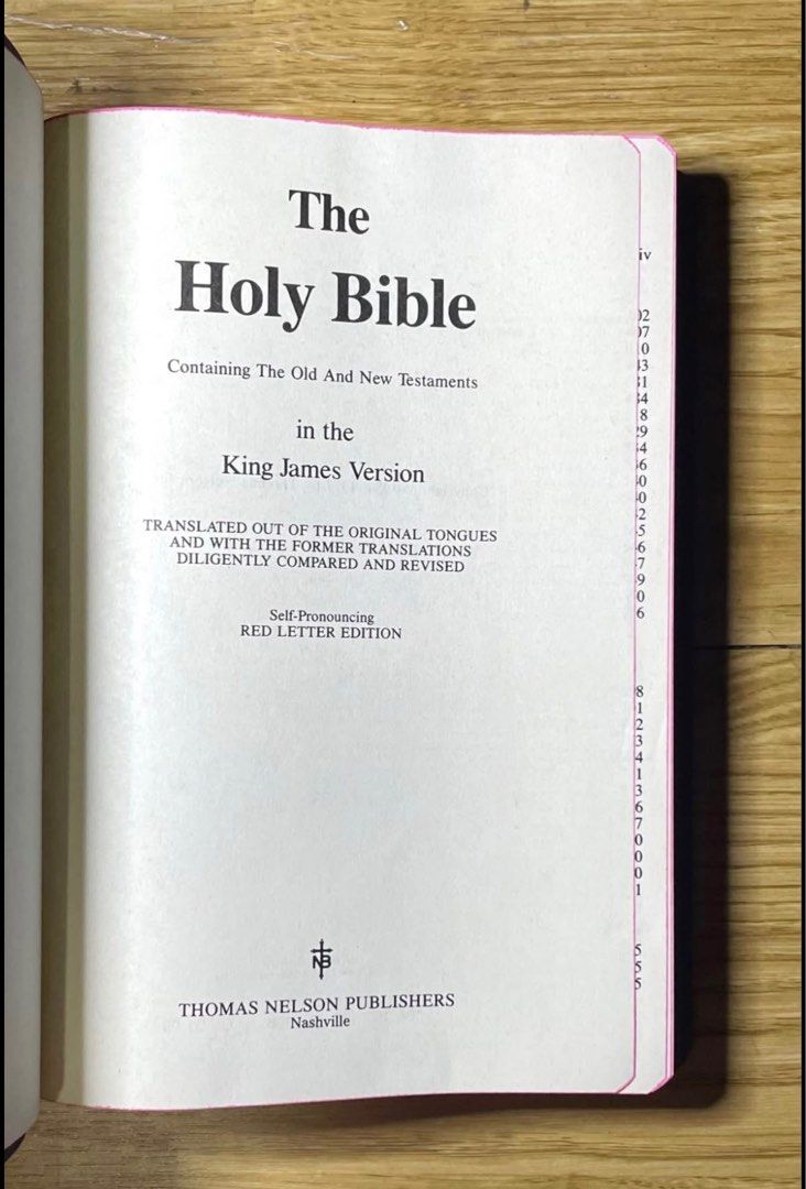 Holy Bible King James Version (Category: Religion Books) located in Rodriguez. Submitted by KuyaEl09 (Listing ID 1408796507, Image 2). Description: Holy Bible King James Version (KJV) Self-pronouncing Red Letter With Dictionary and Concordance Thomas Nelson Publishers Imitation Leather, 764 pages Liked-New .