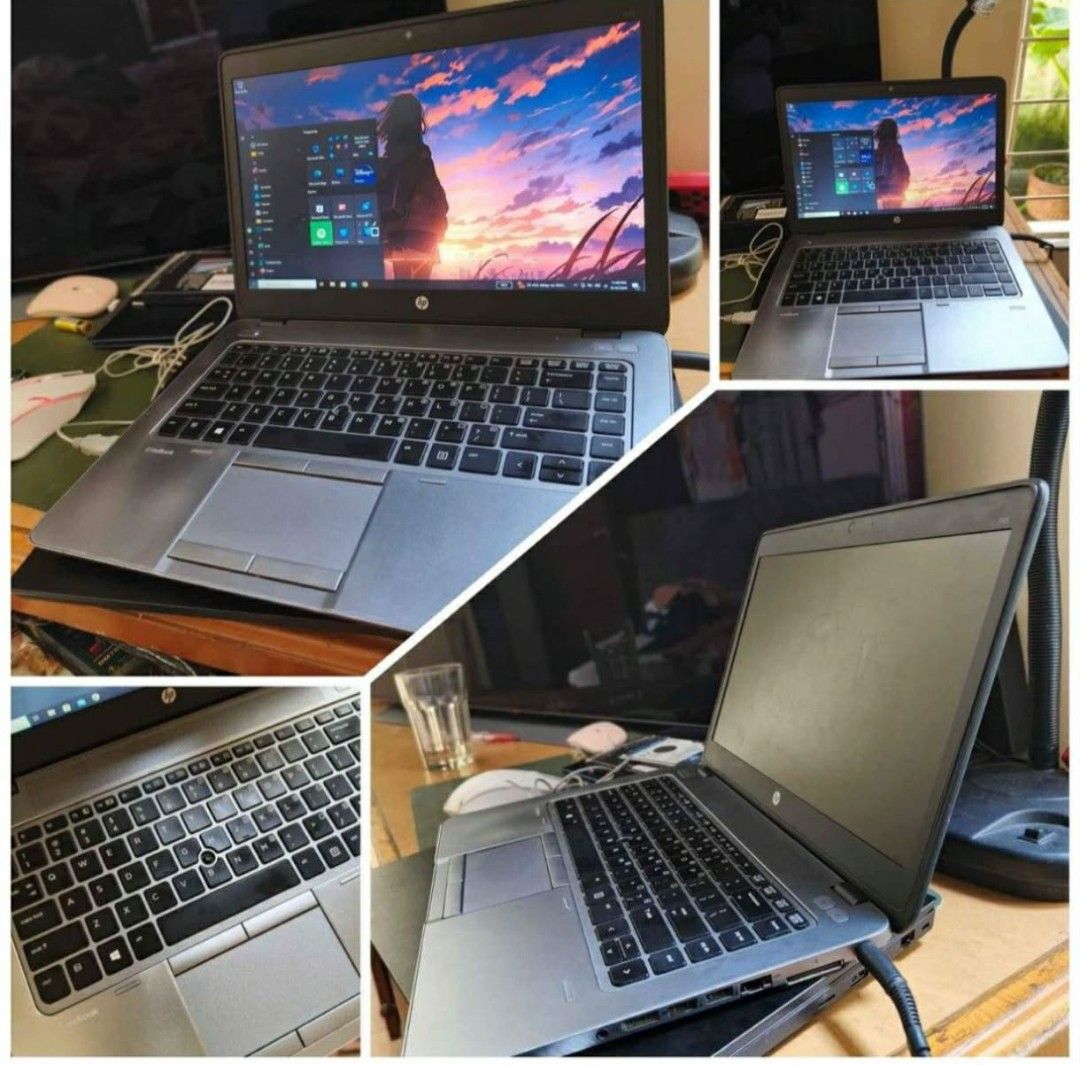 HP EliteBook Laptop (Category: Laptops & Notebooks) located in Quezon City. Submitted by gadgetsun (Listing ID 1408708189, Image 3). Description: - HP EliteBook laptop - Silver finish - Full keyboard and touchpad - Webcam included - Good working condition - Colorful display ***HP EliteBook 745 G2: Ready for use. Features an AMD A8 PRO 2.20GHz Quad-Core CPU, 4GB RAM, 128GB SSD, 14-inch LED display, webcam, Wi-Fi capabilities, and 3D functionality.