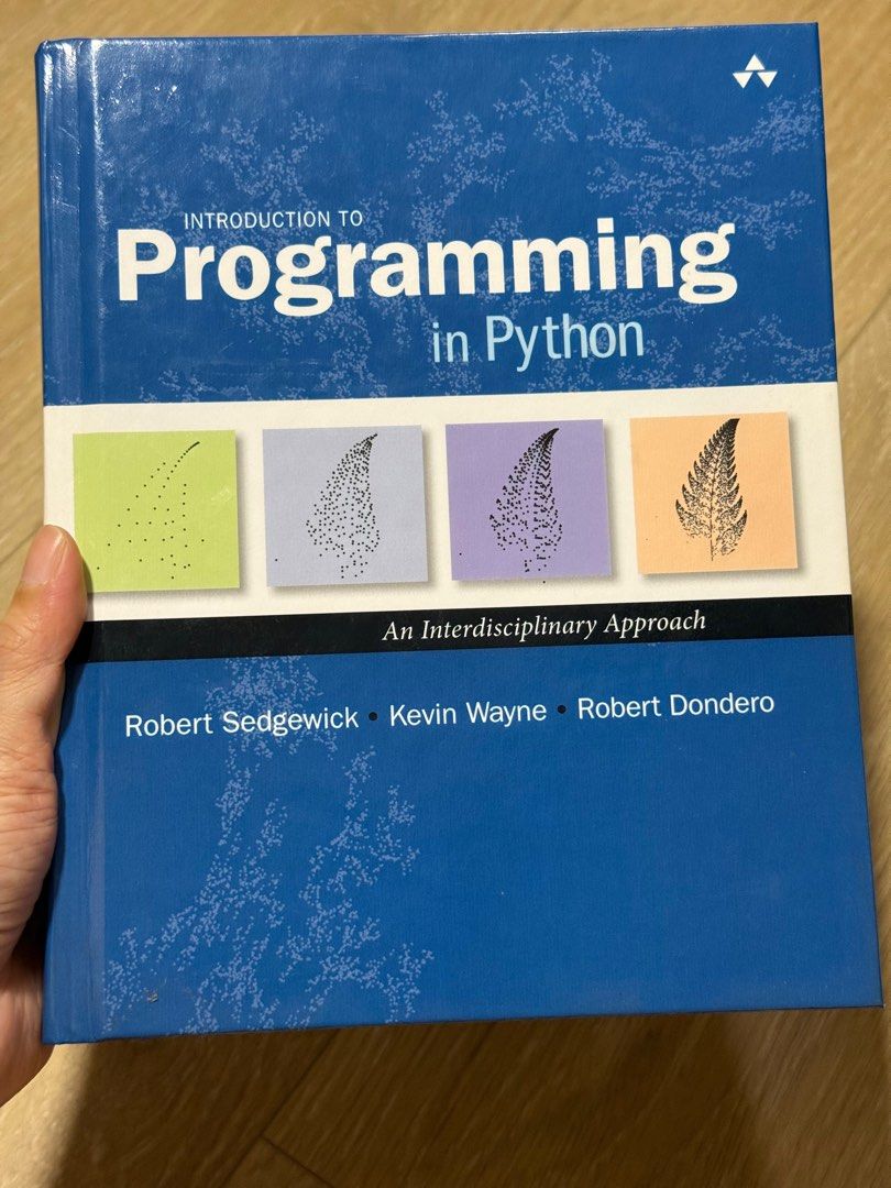 Introduction to Programming in Python Textbook (Category: Textbooks) located in Singapore. Submitted by gingerbeer123 (Listing ID 1408880617, Image 1). Description: Hardcover, bought $109, never used.. pristine condition. Meet Tampines West MRT station to pay and collect. Introduction to Programming in Python (4th Edition). - Perfect for Python beginners. - Covers basic programming concepts, object-oriented programming, and data structures..
