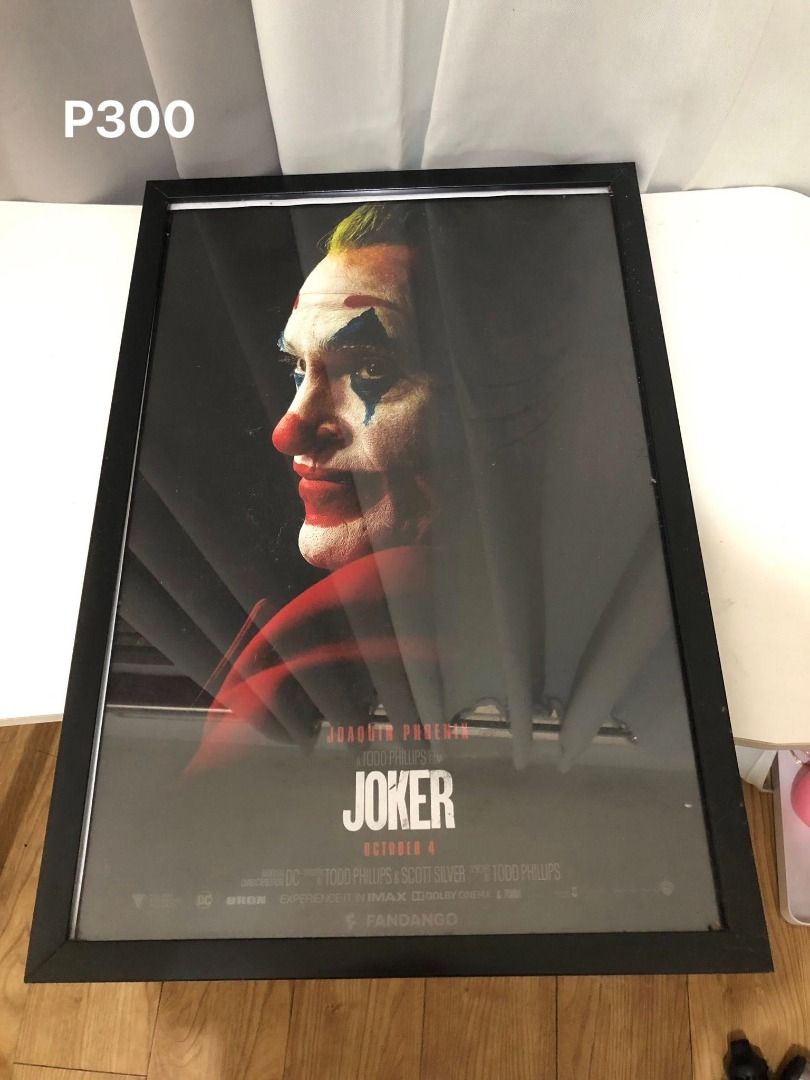 Joker Movie Poster with Frame (Category: Frames & Pictures) located in Pasig City. Submitted by ruffa001 (Listing ID 1408730947, Image 1). Description: GEEK STUFF FOR SALE Joker Frame - P300 Loc in Pasig.