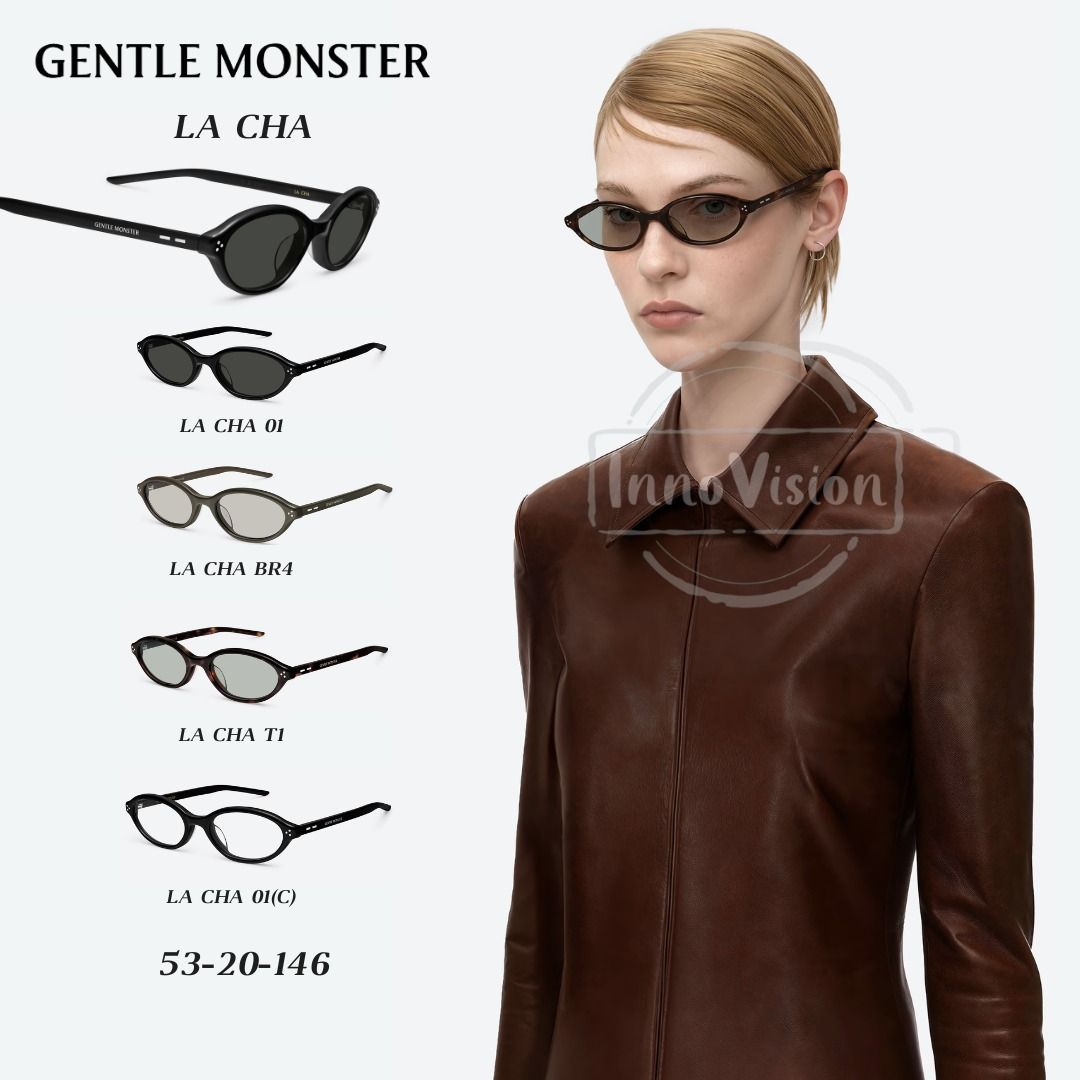 La Cha - Gentle Monster 2025 Oval Sunglasses Size 53-20-146