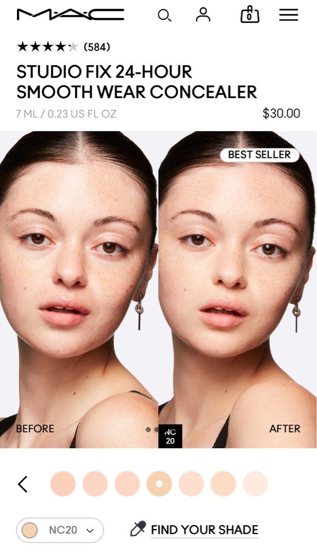 MAC studio fix smooth wear concealer in NC20 (Category: Makeup) located in Iloilo. Submitted by cassandrapalermo (Listing ID 1408877240, Image 2). Description: Shade: NC20.