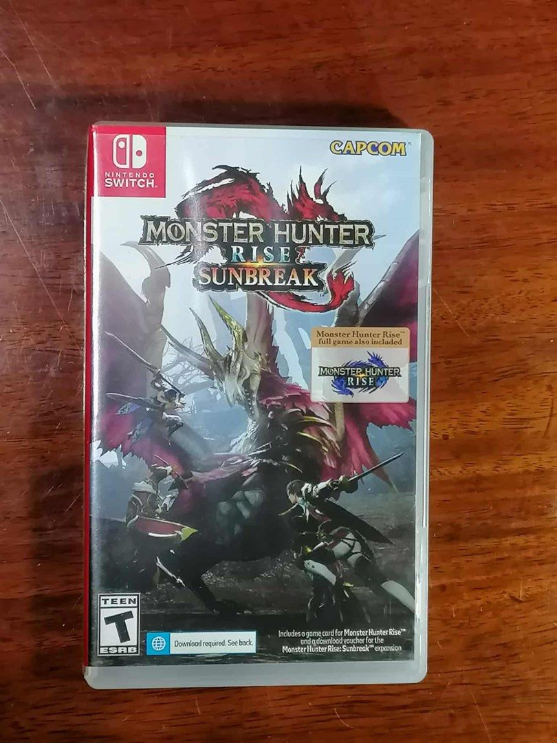 Monster Hunter Rise (No Sunbreak DLC) - Nintendo Switch (Category: Nintendo) located in Quezon City. Submitted by aj.ronado (Listing ID 1408871863, Image 1). Description: - Monster Hunter Rise game card included - For Nintendo Switch - ESRB Teen rating - Developed by Capcom .