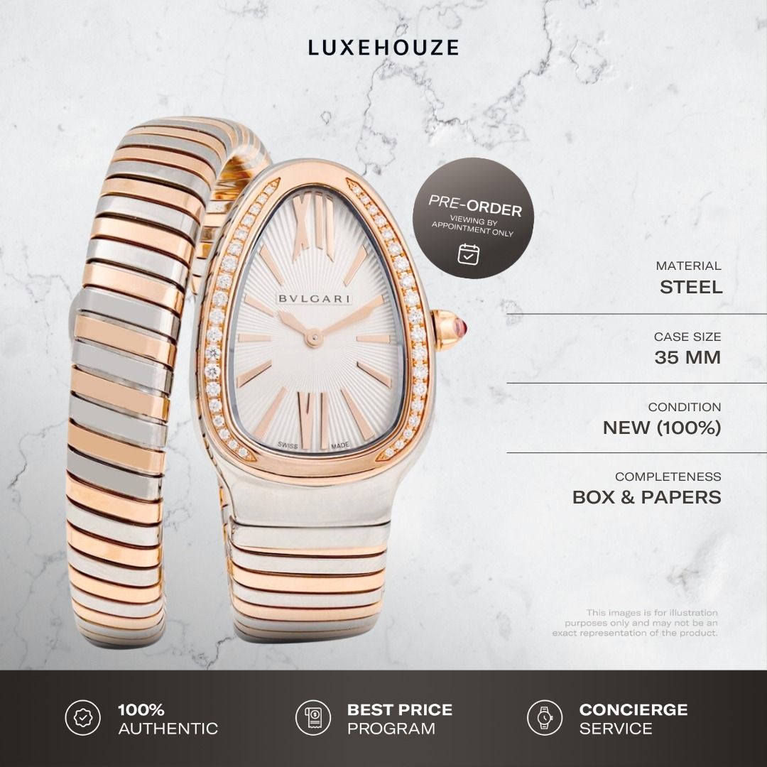 New Nov 2025 Bulgari Serpenti Tubogas Watch 102237 Silver (Category: Watches) located in Singapore. Submitted by luxehouze (Listing ID 1407959781, Image 2). Description: READY FOR EXTRA DEALS? Join our Community for special offers and latest arrivals! //bit.ly/LHWatchesSG Luxehouze is your trusted marketplace to buy and sell luxury goods. Luxehouze SG Pte Ltd is a licensed luxury goods marketplace and regulated dealer. WHY US? 100% Authentic with