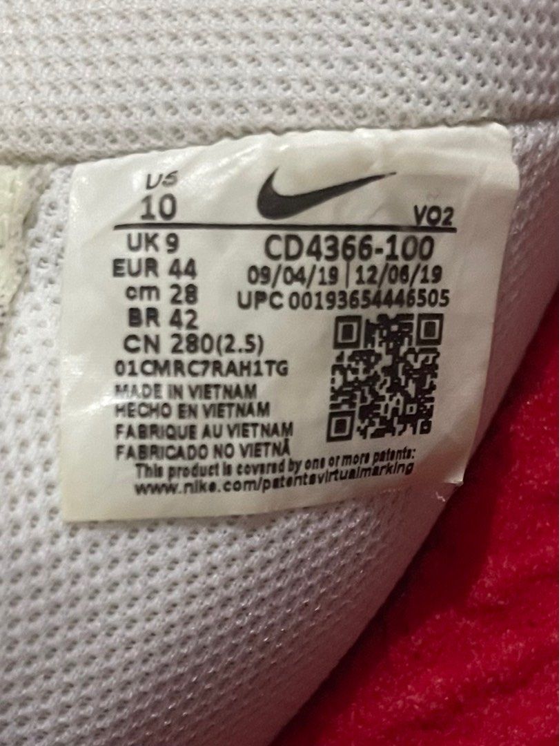 Nike Air Force 1 Sneakers (Category: Sneakers) located in Bacolod City. Submitted by lux-influx (Listing ID 1408775784, Image 3). Description: - Nike Air Force 1 React sneakers - Color: White, Black, and Red accents - US Size 10 Men’s - D/MS/X Design on the side - Nike AF1 Just Do It - US Size 6 1/2 Ladies’ - "Just Do It" design on laces - Just Do It written all over Selling for ₱1,400.00 each or ₱2,500.00 for both! In excellent used condition. R