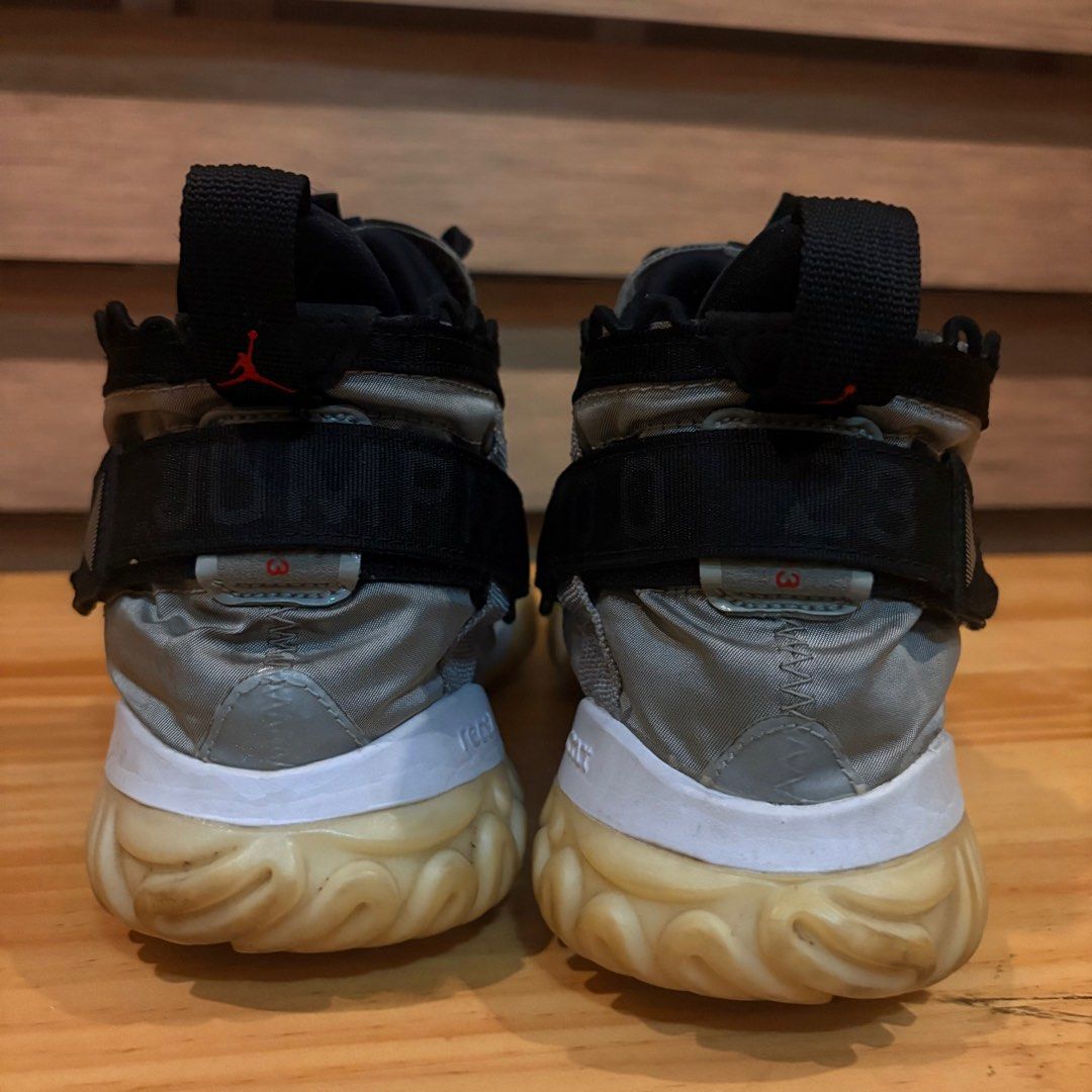 Nike Air Jordan Proto React - Metallic Silver (BV1654-002) (Category: Sneakers) located in Caloocan City. Submitted by renvgade (Listing ID 1408875779, Image 3). Description: Bought abroad. Used but not abused, only needs cleaning. Wala na yung original box. RFS: decluttering.