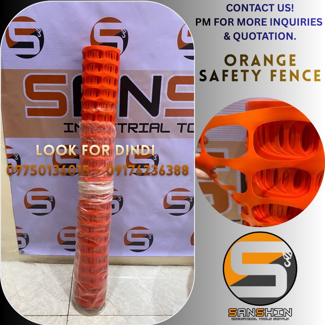 ORANGE SAFETY FENCE (Category: Construction & Building Materials) located in Caloocan City. Submitted by gyucheolprincess (Listing ID 1408769683, Image 1). Description: Sanshin Industrial Tools Supply 1577 Fugoso St., Sta Cruz, Manila Look for Dindi Item: ORANGE SAFETY FENCE Specs: 1m x 50m We offer a comprehensive range of Industrial, Machine, Construction, and Electrical products designed for reliability, safety, and high performance. Built to 