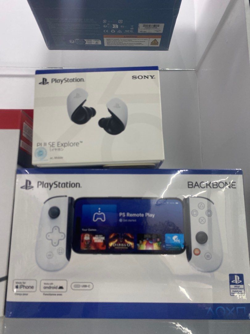 PlayStation PII SE Explore Earbuds and Backbone Controller (Category: Controllers) located in Pasig City. Submitted by jona_german06 (Listing ID 1408726704, Image 1). Description: Original, Brand-new, and sealed 5 days store warranty SONY PlayStation Pulse Explore Wireless Earbuds ₱ 9,990.00 Backbone Play Station Edition USB - C - White ₱ 6,990.00 Cash Delivery, LBC, and same day delivery Pick-up from our store in Pasig City We accept Credit card