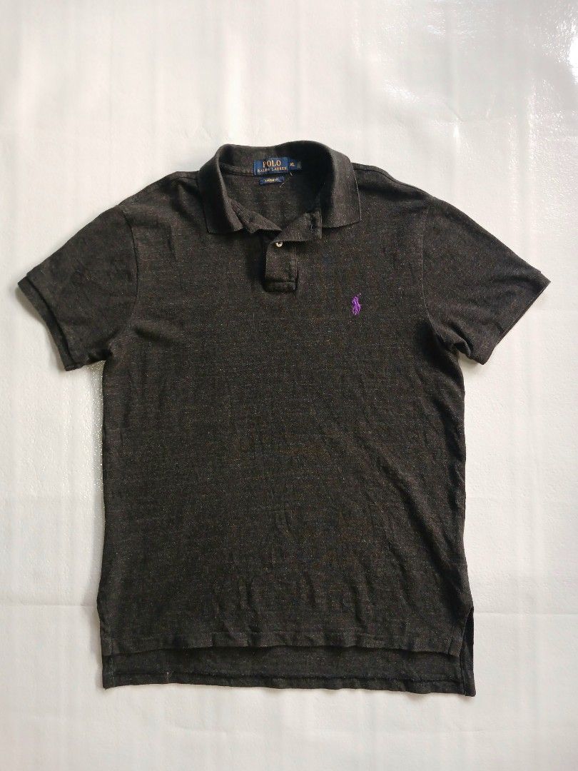 Polo Ralph Lauren purple pony (Category: Tshirts & Polo Shirts ) located in Leyte. Submitted by said0911 (Listing ID 1408798836, Image 1). Description: Dark gray Polo Ralph Lauren purple pony Excellent condition ✅ Dimes: width - 21 Length - 27 DM ✅.