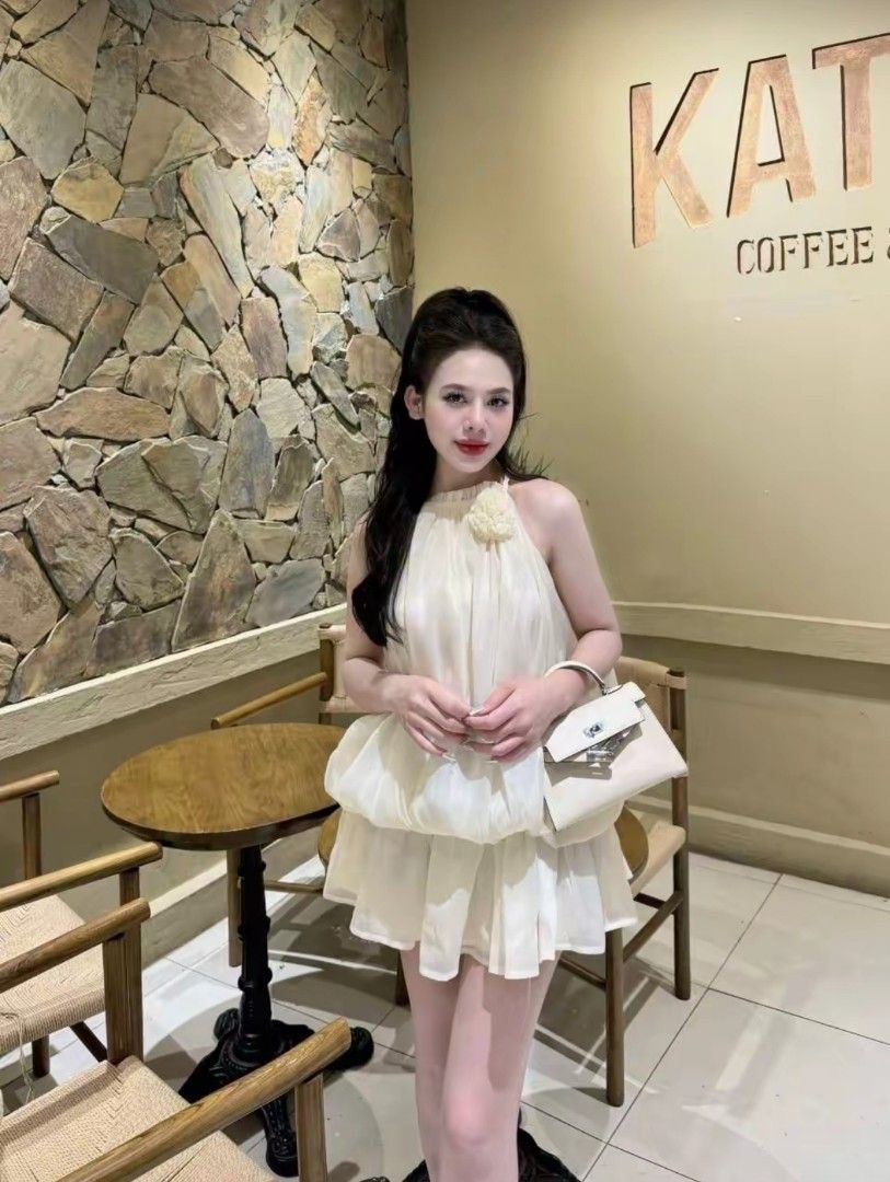 Ruffle Dress Cream Color (Category: Dresses) located in Cavite. Submitted by cheine (Listing ID 1408772979, Image 2). Description: negotiable color cream double lining mesh silk from vietnam.