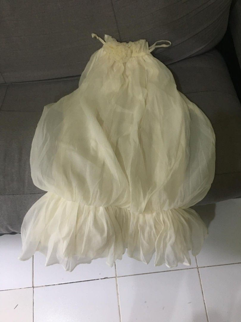 Ruffle Dress Cream Color (Category: Dresses) located in Cavite. Submitted by cheine (Listing ID 1408772979, Image 3). Description: negotiable color cream double lining mesh silk from vietnam.