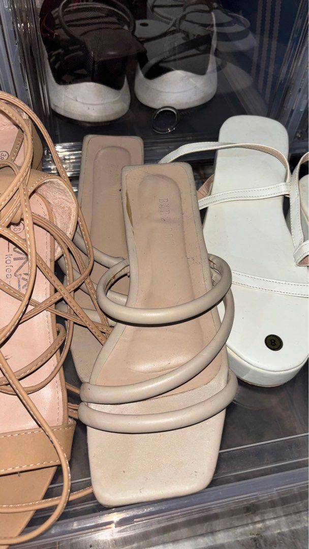 Take All Marikina Sandals - Size 8 (Category: Flats & Sandals) located in Bocaue. Submitted by matchaaa__ (Listing ID 1408873566, Image 3). Description: Size: All 8 | With flaws Bought from 🍊app 📍Bocaue, Bulacan 🚚 JnT / Lalamove.