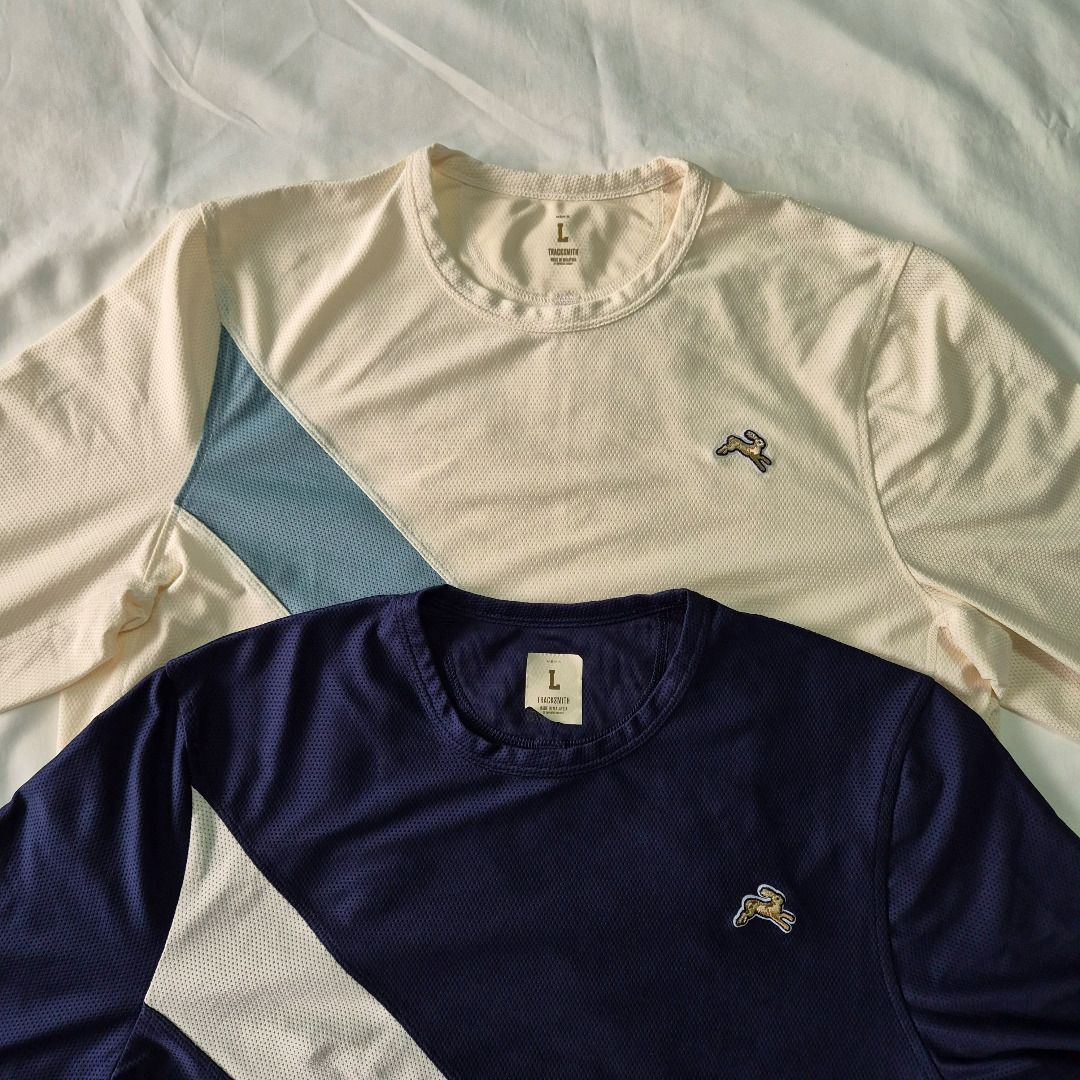 Tracksmith Van Cortlandt Long Sleeves Large (Category: Activewear) located in Makati City. Submitted by raceday.rdy (Listing ID 1408799616, Image 3). Description: Tracksmith's antimicrobial moisture wicking 2:09 mesh long sleeves with their signature sash Large, see measurements in the last 2 pics Color: Navy/Ivory and Ivory/Denim Blue Excellent used condition 5,900 each or 10,900 for both.