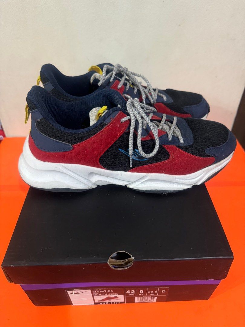 World Balance Elevation Black-Red Sneakers (Category: Sneakers) located in San Mateo. Submitted by mintandrelic (Listing ID 1408873025, Image 3). Description: 120 For Sale: World Balance Elevation Black-Red Sneakers Size 9US Men Well Used Price: 899 - 10 pcs per pack - On Hand ✅ Shipping via J&T or Lalamove only; shouldered by buyer ✅ Payment via Gcash only ✅ Make an offer so we can reserve it for 3 days ❌ No return / no exchange / no refund ❌ No