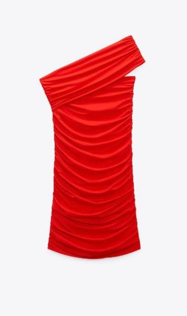Zara red multi way dress/top (Category: Dresses) located in Taguig. Submitted by cheks07 (Listing ID 1408884705, Image 1). Description: Zara ruched red dress ❤️ Can be worn multiple ways, the wide strap is adjustable Can be used as a top Stretchy fabric Available in Medium and Large.