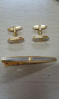 ⚃⚁100%new DUNHILL 呔夾&袖口扣 套裝 (無盒) (see settlement location frist)629767205716491117