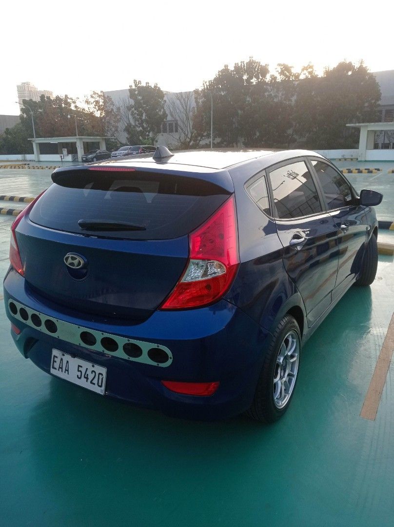 2017 Hyundai Accent Hatchback Manual (Category: Used Cars) located in Quezon City. Submitted by superyndai (Listing ID 1350647710, Image 3). Description: Fuel efficient 1.6L turbo-diesel engine No oil leaks and no overheating 80k original mileage Very cold aircon Superb under-chassis Power steering, windows, door locks Touchscreen monitor with Bluetooth Blaupunkt underseat subwoofer Projector headlights 15" Volk Rays mags 4 pcs 2024 Yokohama tire