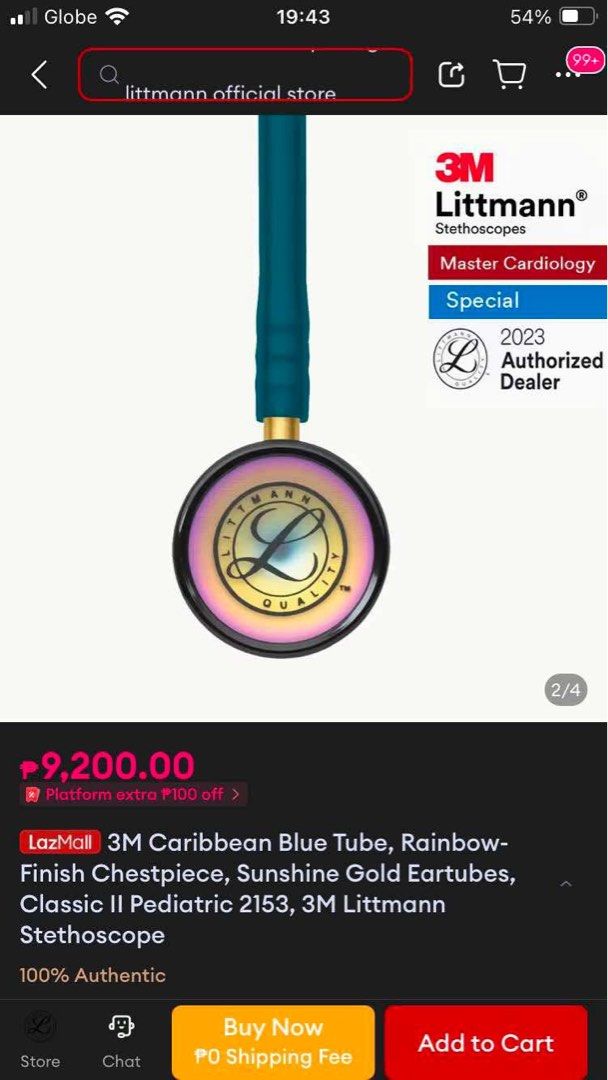 3M Littman Classic II Pediatric Stethoscope (Category: Medical Supplies & Tools) located in Quezon City. Submitted by vylalvyl (Listing ID 1350647395, Image 3). Description: Brand new pediatric stethoscope for sale Caribbean Blue Tube Rainbow-Finish Chestpiece Sunshine Gold Eartubes Classic II Pediatric 2153 Rfs: ordered the wrong item .