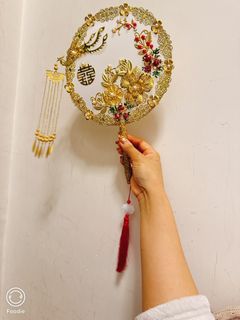 中式復古扇出嫁結婚用64225406938754110