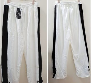 (全新) 白色棉質加絨鬆緊腰橡筋褲頭休閒/運動長褲 (New) White Cotton Casual/ Sports Trousers with Velvet inside and Elastic waist629776553162261120