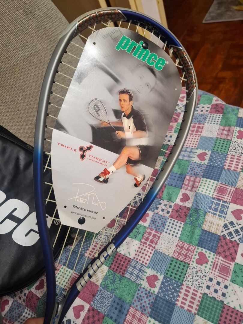 Peter Roldman Racket 全新 prince TT APPROACH 壁球拍 重145g Peter Nicol 簽名版 Squash racket 超輕碳纖維, 運動 ...