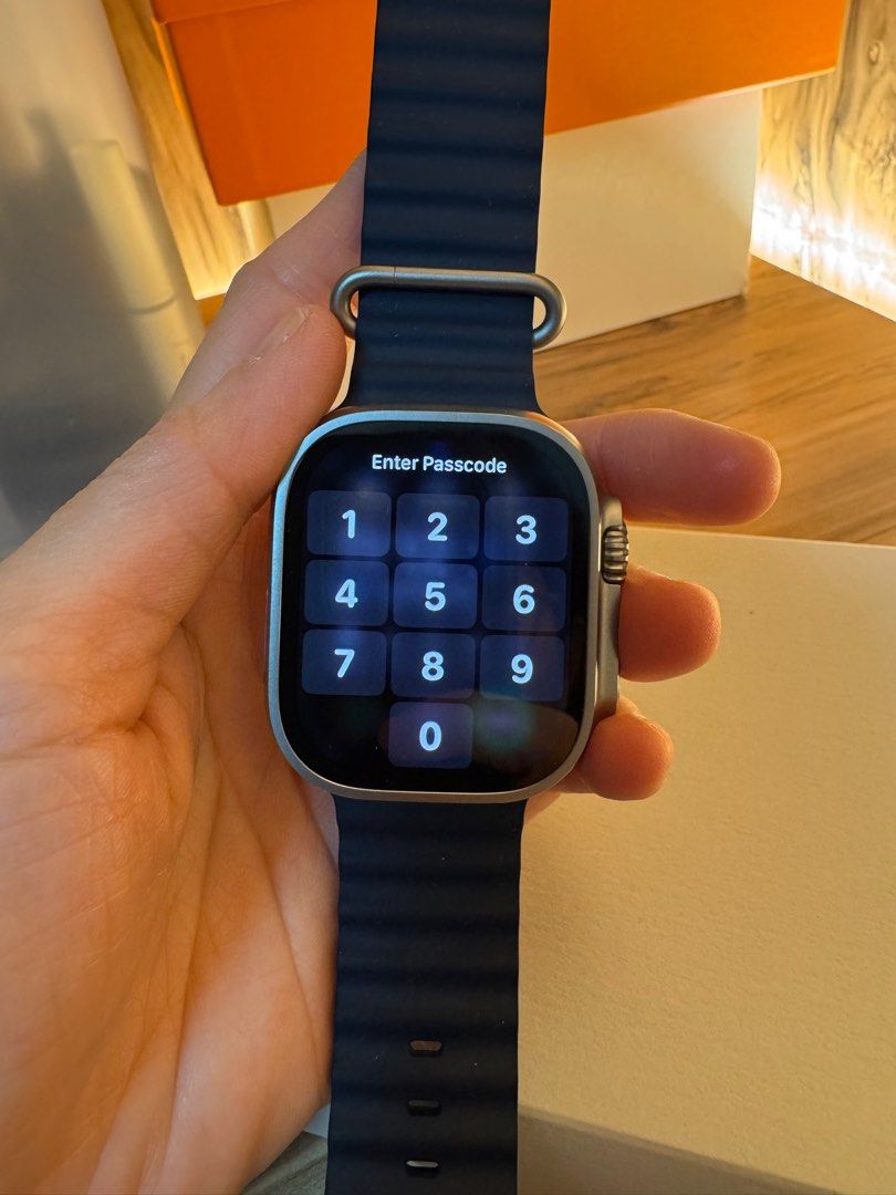Apple Watch Ultra2 (Category: Luxury Watches) located in Pasig City. Submitted by joy_b_ (Listing ID 1350682688, Image 2). Description: Please read carefully Apple Watch Ultra2 - complete with box and charger - no scratches on the side of the watch - with hairline scratch on the screen of the watch but not noticeable - if you can see in the photo, the back part has some scratches and crack - the watch is fully functioning and does not have any is