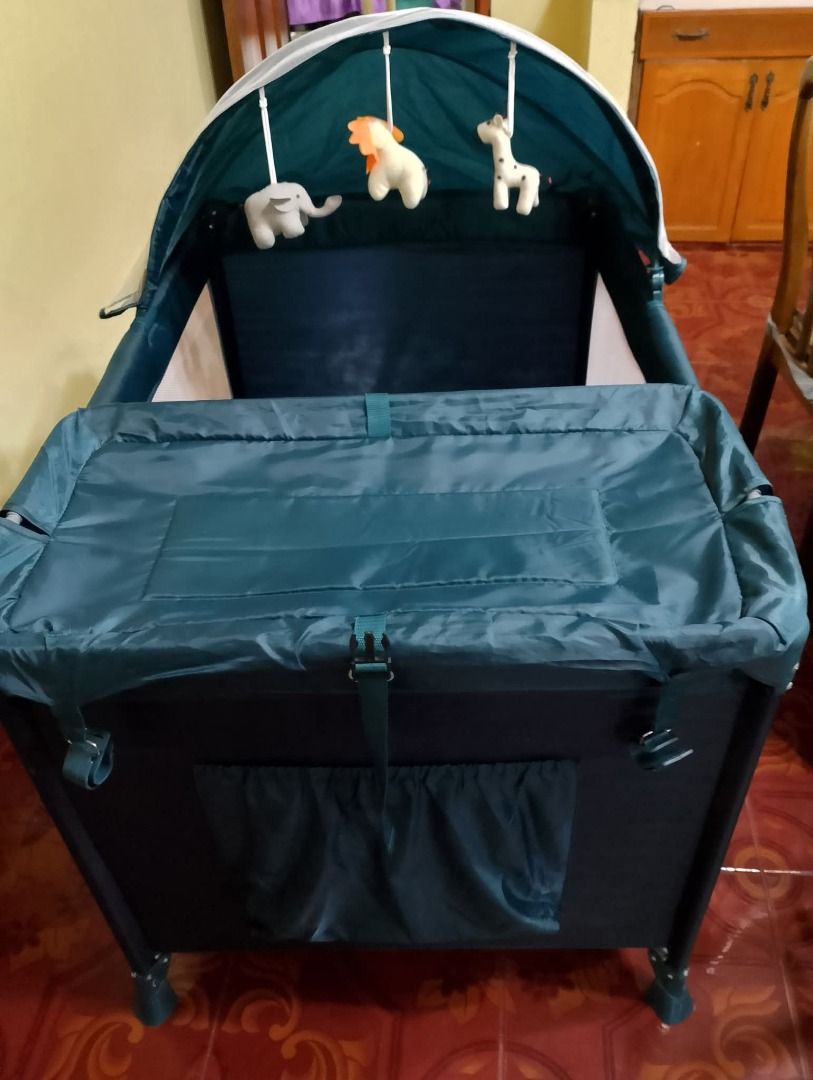 Baby Crib 5in1 Akeeva (Category: Cots & Cribs) located in Gerona. Submitted by raia0228 (Listing ID 1350662448, Image 2). Description: Baby Crib 5 in 1 Akeeva orig price P4,999 2 comforter set orig price 1,399 X2 Bought at SM. Only few time used. P3,500 selling as a lot Payment first, no COD. Plus sf via J&T, JRS or LBC.