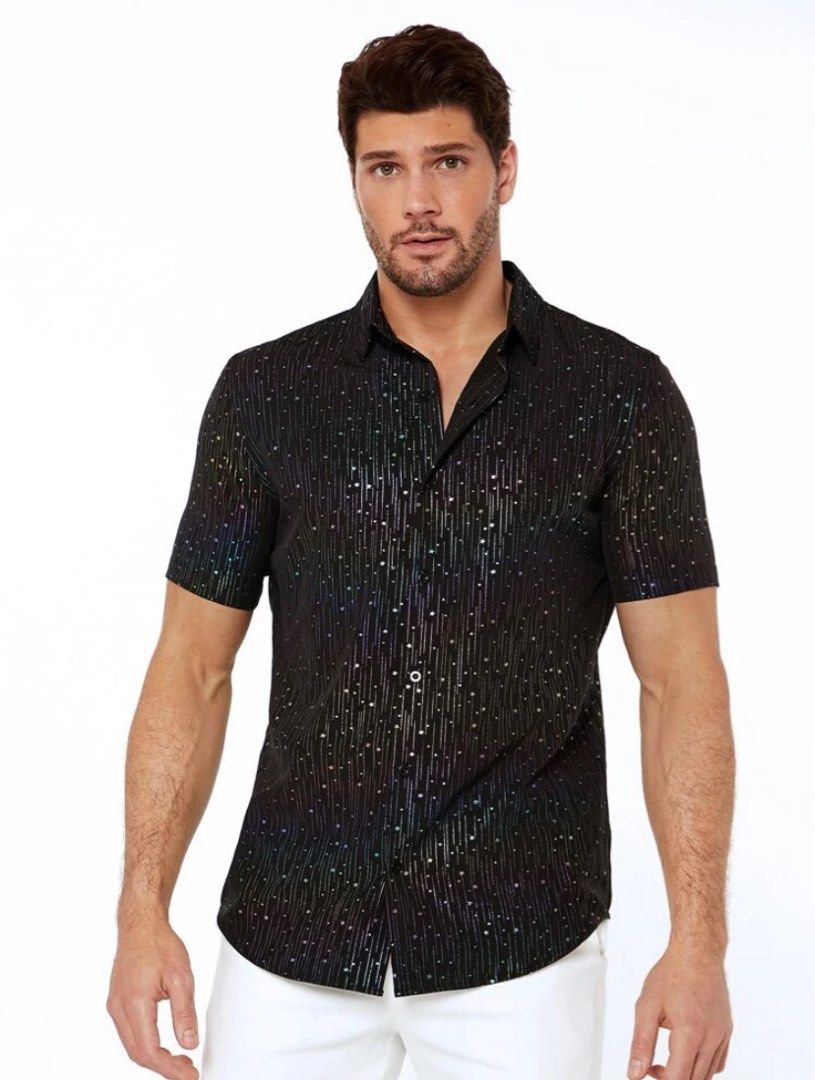 Black shirt ombre Large (Category: Formal Shirts) located in Quezon City. Submitted by zhellar (Listing ID 1350580899, Image 2). Description: never been used shirt for men original price 600php. bagsak presyo na po for decluterring and wrong size naka stock lang sa bahay.