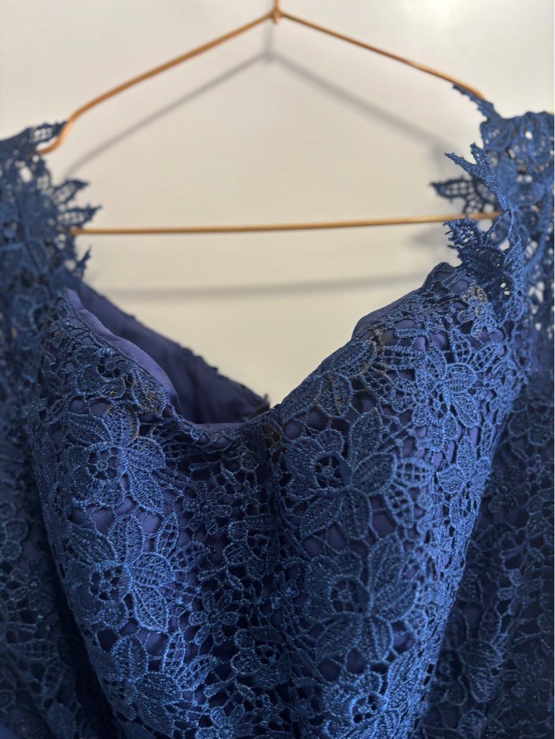 Blue Gown (Category: Evening dresses & gowns) located in Pasig City. Submitted by aac2021 (Listing ID 1350594534, Image 1). Description: RFS: decluttering (with minor flaw) Bustline: 34-36” Waistline: 31” Length : 52” .