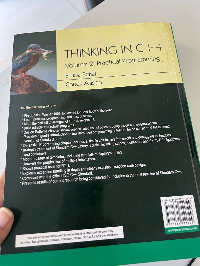 C++ Programming book (Category: Assessment Books) located in Singapore. Submitted by greatsellertodealwith (Listing ID 1350709388, Image 2). Description: Brand new condition. Thinking in C++.