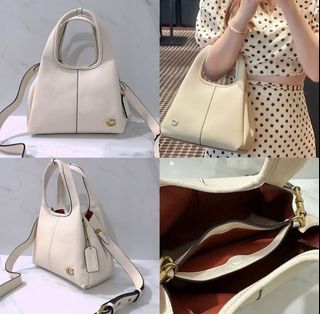 🎀coach lana shoulder bag white