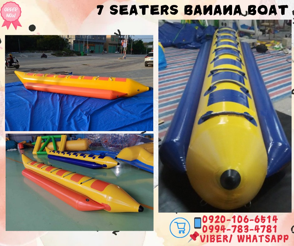 CUSTOMIZED COLOR 7 SEATERS BANANA BOAT - INFLATABLE WATER SPORTS ...