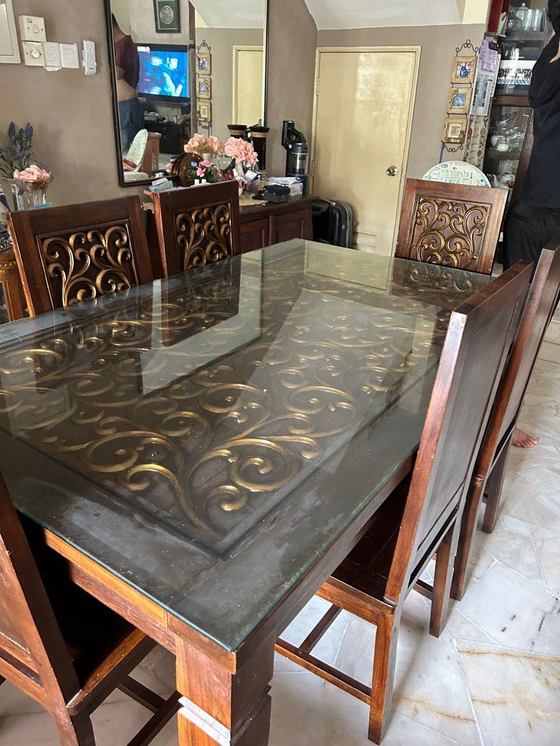 Dining Table (Category: Other Home Furniture) located in Kuala Lumpur. Submitted by fiercegem_0ca72c (Listing ID 1350588222, Image 3). Description: Jati wood. 10/10 conditions. 6 seaters. .