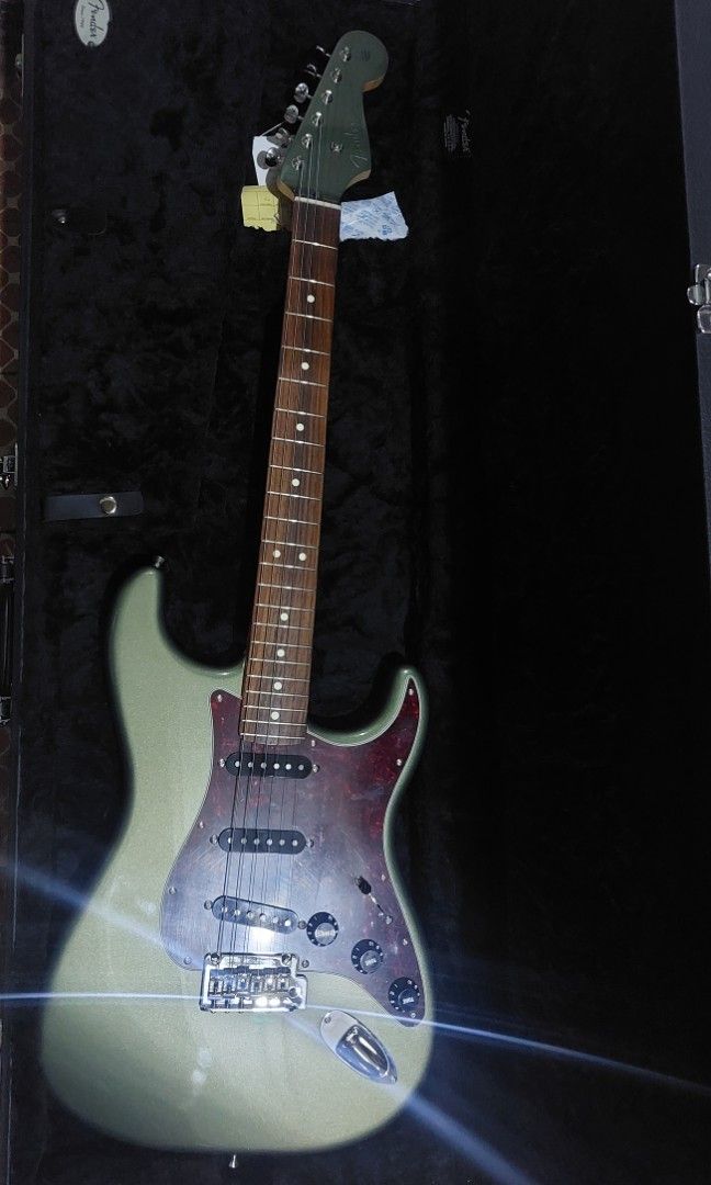 FS/FT: FENDER STRAT JAPAN Stratocaster 2023 FSR Limited Run Electric Guitar (Category: Musical Instruments) located in Manila. Submitted by myelite.otakuworld (Listing ID 1350636221, Image 2). Description: MADE IN JAPAN FSR (Factory Special Run) Color 2023 FSR Collection Hybrid II Series Stratocaster (uses US pickups and electronics) Limited Edition Jasper Olive Metallic finish with matching color headstock Came setup with nice low action/ Stock 