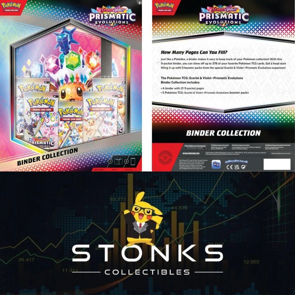 FREE DELIVERY) Pokemon TCG SV8.5 Prismatic Evolutions Binder collection  SV-8.5, Hobbies & Toys, Toys & Games on Carousell