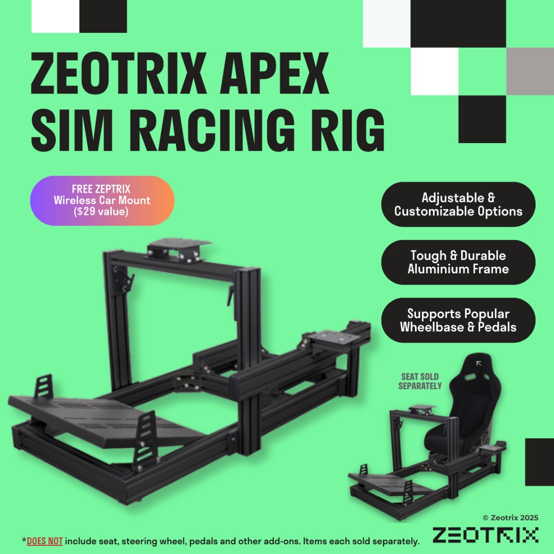 Apex Sim Racing Rig Tough, Customizable Sim Racing Rig Setup