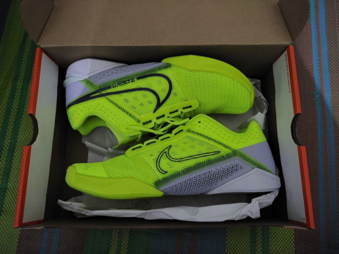 M NIKE ZOOM METCON TURBO 2 (Category: Sneakers) located in Quezon City. Submitted by asheng0911.46165 (Listing ID 1350661687, Image 2). Description: Brand new. Triny lang if kasya. Never nagamit. Check photos for details. Size : 9.5 US RFS: Madami ng bagong shoes.