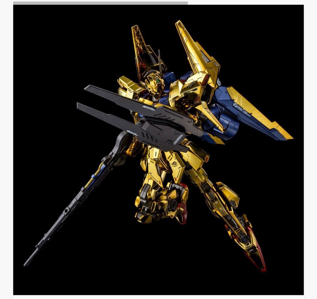 MG Gundam Hyaku shiki Raise Gunpla (Gold plated) (Category: Gundam Model Kits) located in Singapore. Submitted by gundamgoodss (Listing ID 1350625577, Image 1). Description: -Brand new, all runners sealed -Do check my other listings😄👍🏼 -Collections at Choa chu kang mrt or top up $5 for Qexpress delivery -Pm for more details 😄.