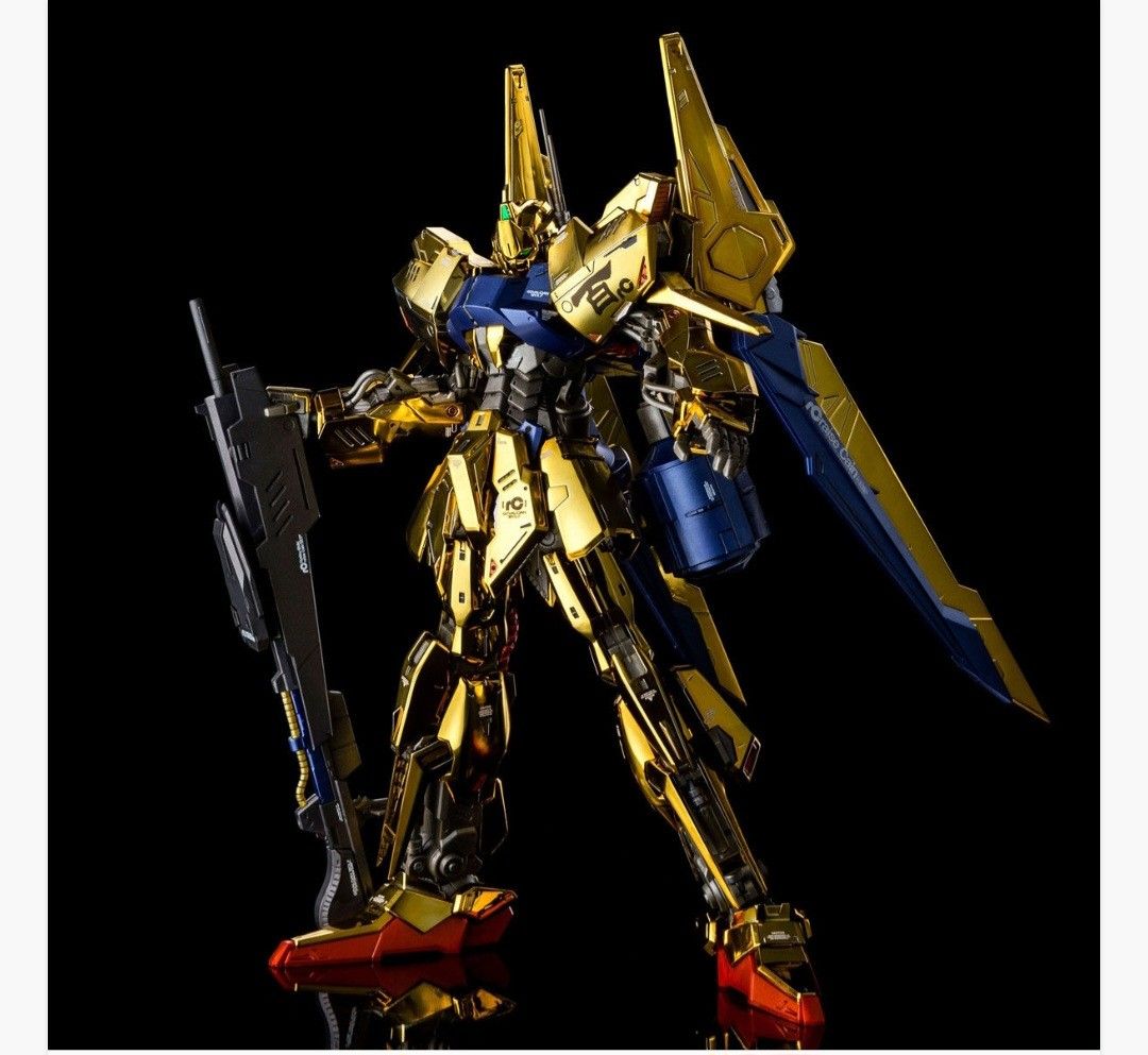 MG Gundam Hyaku shiki Raise Gunpla (Gold plated) (Category: Gundam Model Kits) located in Singapore. Submitted by gundamgoodss (Listing ID 1350625577, Image 2). Description: -Brand new, all runners sealed -Do check my other listings😄👍🏼 -Collections at Choa chu kang mrt or top up $5 for Qexpress delivery -Pm for more details 😄.