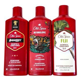 Old Spice Swagger, Bearglove & Fiji Shampoo & Conditioner - Invigorating Scents for Men 400mL