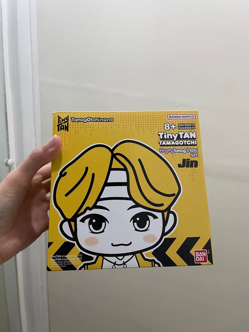 Original TinyTan Tamagotchi BTS Jin Bandai (Category: Interactive Toys) located in Paranaque City. Submitted by mkvcunanan (Listing ID 1350709462, Image 1). Description: Original TinyTan Tamagotchi Jin Bandai from Japan. Unsealed to check the inside components but never been used. With complete inclusions. DM for more pictures of the product..
