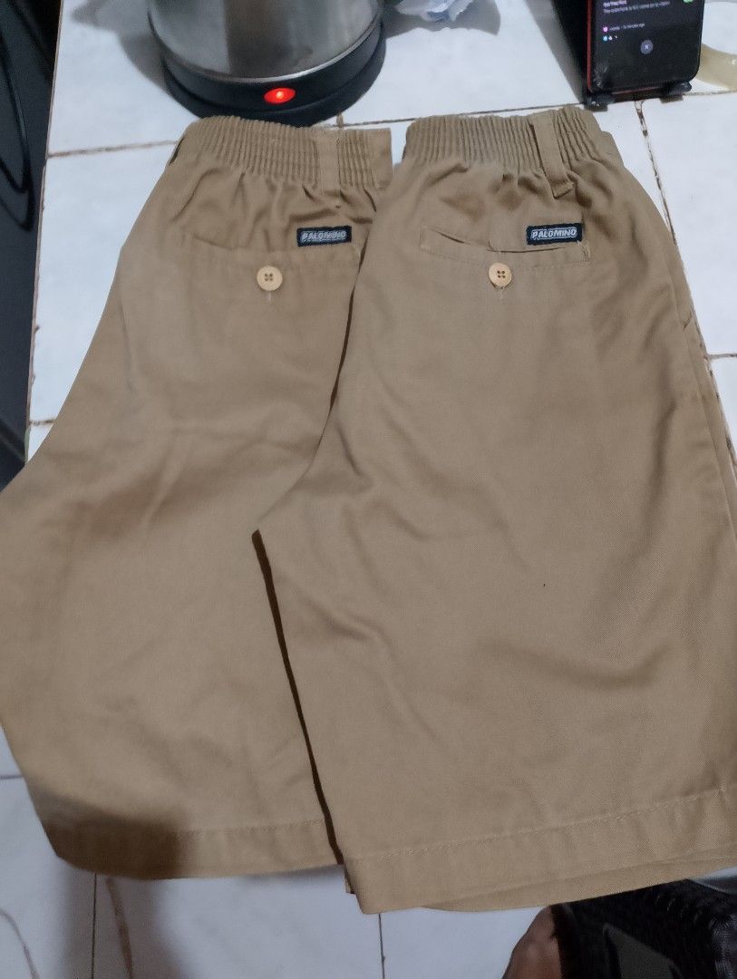 Palomino Khaki Shorts (Category: Babies & Kids Fashion) located in Taytay. Submitted by beas_stuff (Listing ID 1350712131, Image 1). Description: Palomino Khaki Shorts for uniform. 2pcs for 2. Size 12. waistline = 22 inches.