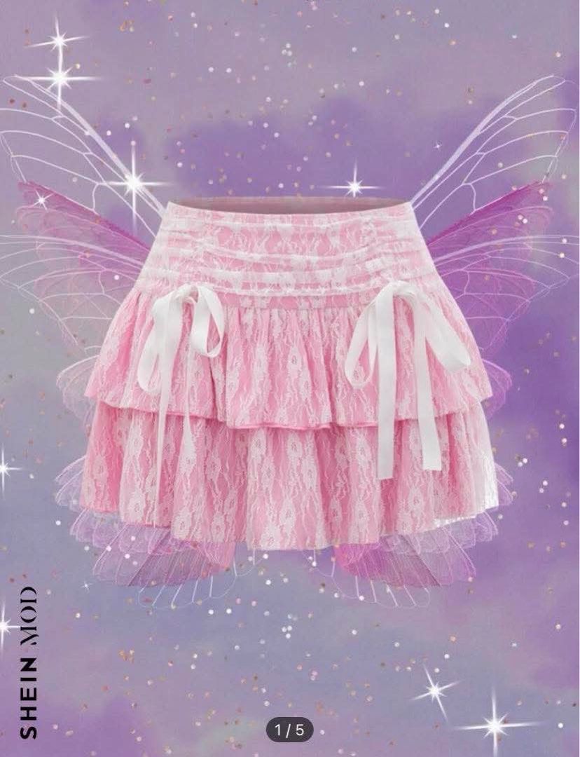 Pink Coquette Skirt (Category: Skirts) located in Manila. Submitted by elicopter (Listing ID 1350590234, Image 1). Description: Used once for seventeen concert. Can send more photos :) Can fit XS-S.