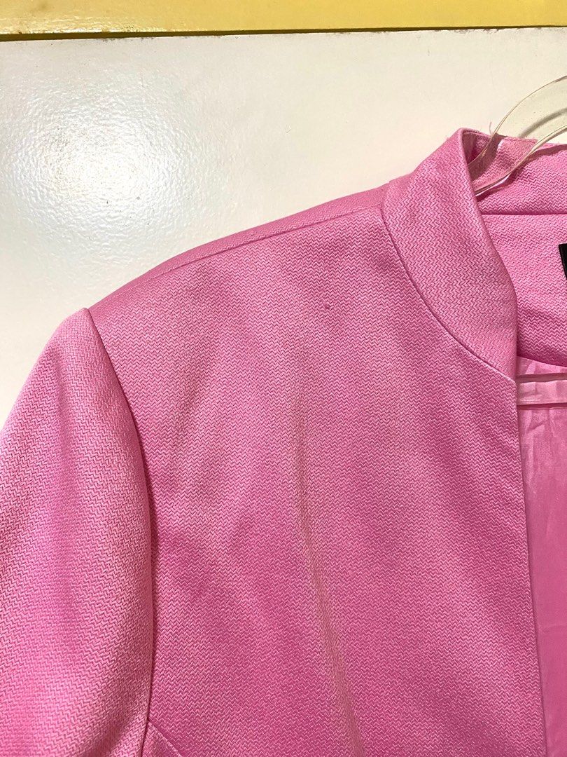 Pink Corporate Blazer (w/ shoulder pads) (Category: Coats, Jackets and Outerwear) located in Pasig City. Submitted by espnyl07 (Listing ID 1350593463, Image 3). Description: Pink Corporate Blazer ✔️can be used as casual or corporate formal attire ✔️fits to small-semi-large ✔️with shoulder pads Meetup or Delivery from: 📍SM Megamall 📍Bulacan .